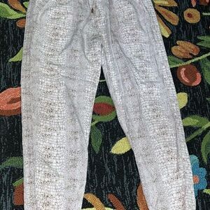 Anthropologie Pink Orana Snakeq Print Joggers Size Small